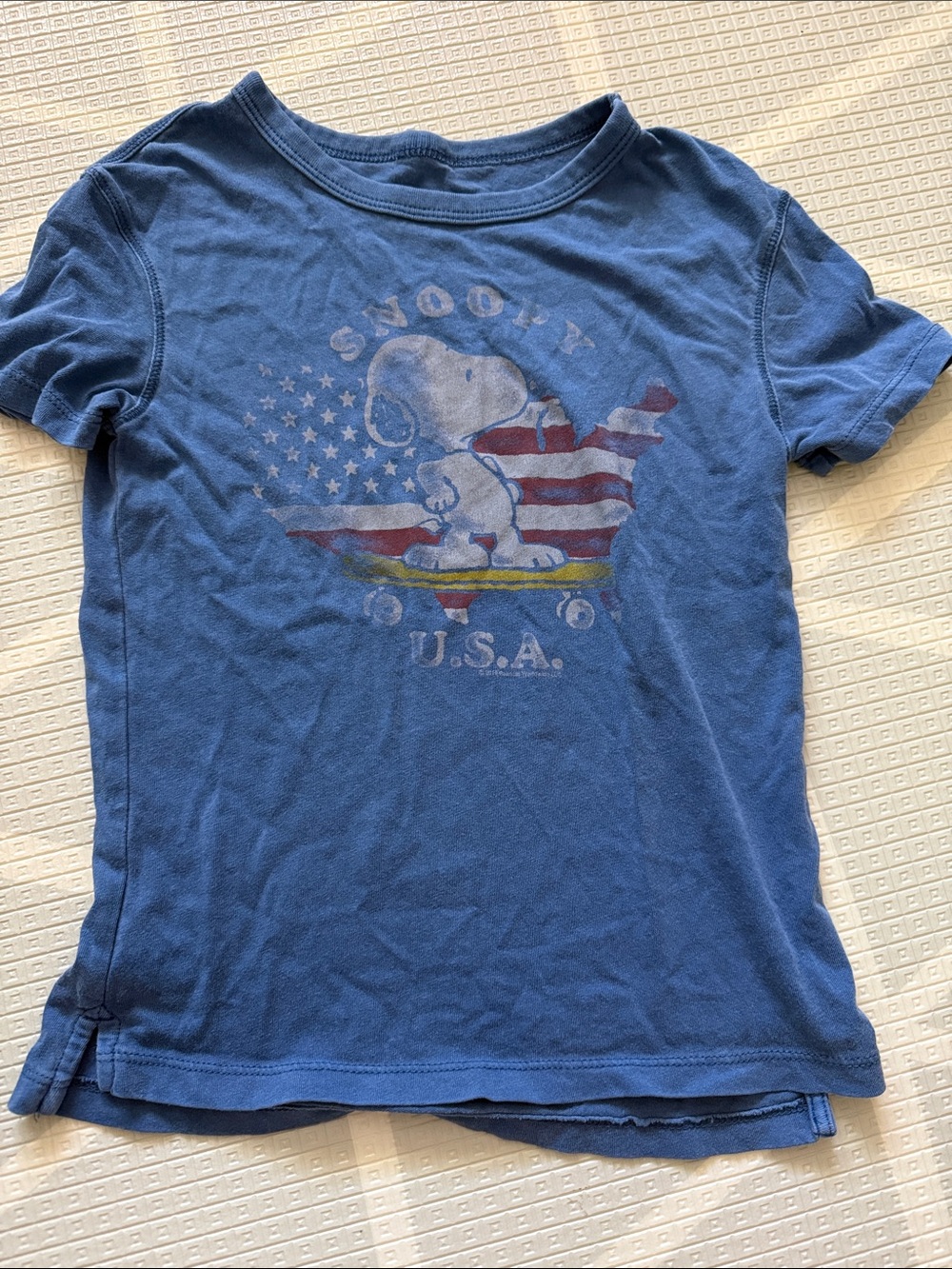 JUNK FOOD Blue Kids' Snoopy USA Graphic Tee 4T